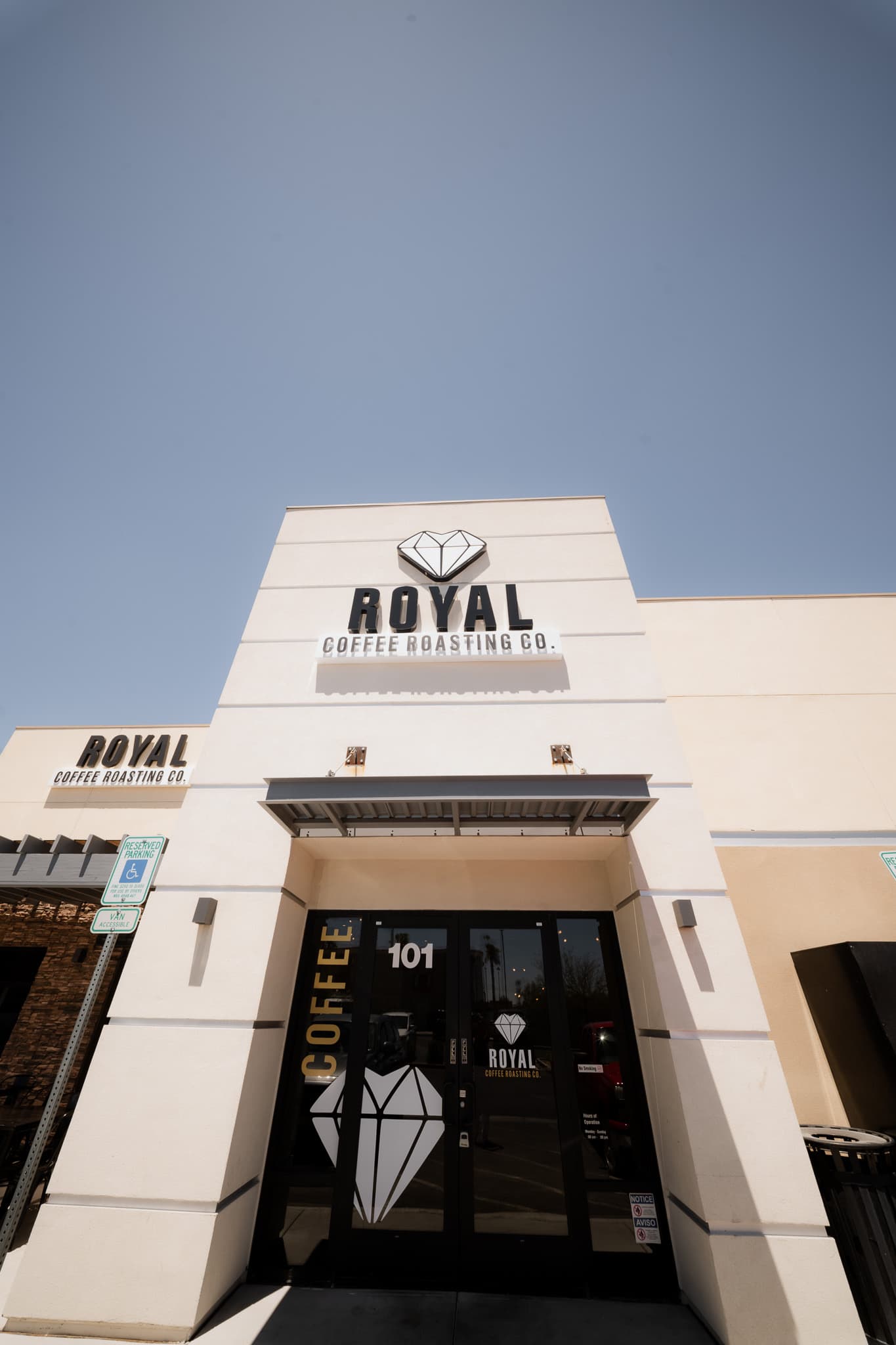 Royal Coffee Roasting Co. storefront entrance on S Rainbow Blvd
